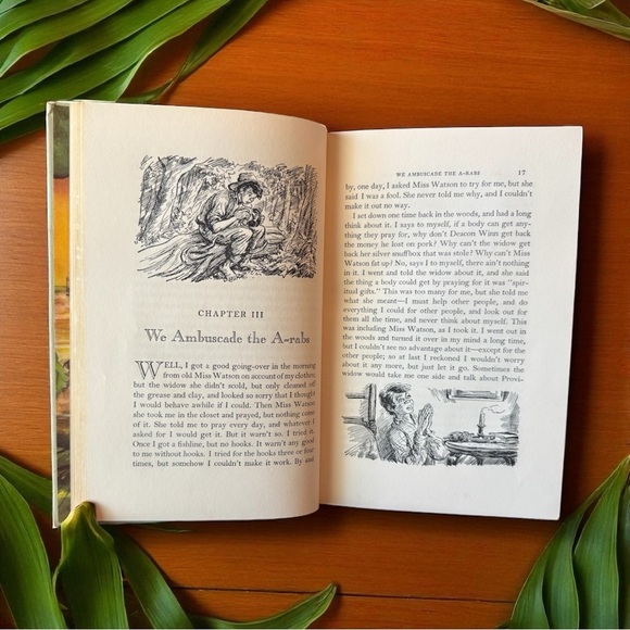 VINTAGE 1948 The Adventures of Huckleberry Finn by Mark Twain | Illustrated - Picture 13 of 14